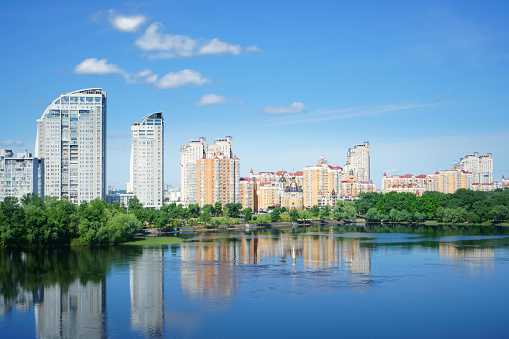 Residential district Obolon in Kiev, Ukraine