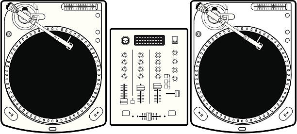 ilustraciones, imágenes clip art, dibujos animados e iconos de stock de dj configuración - two party system