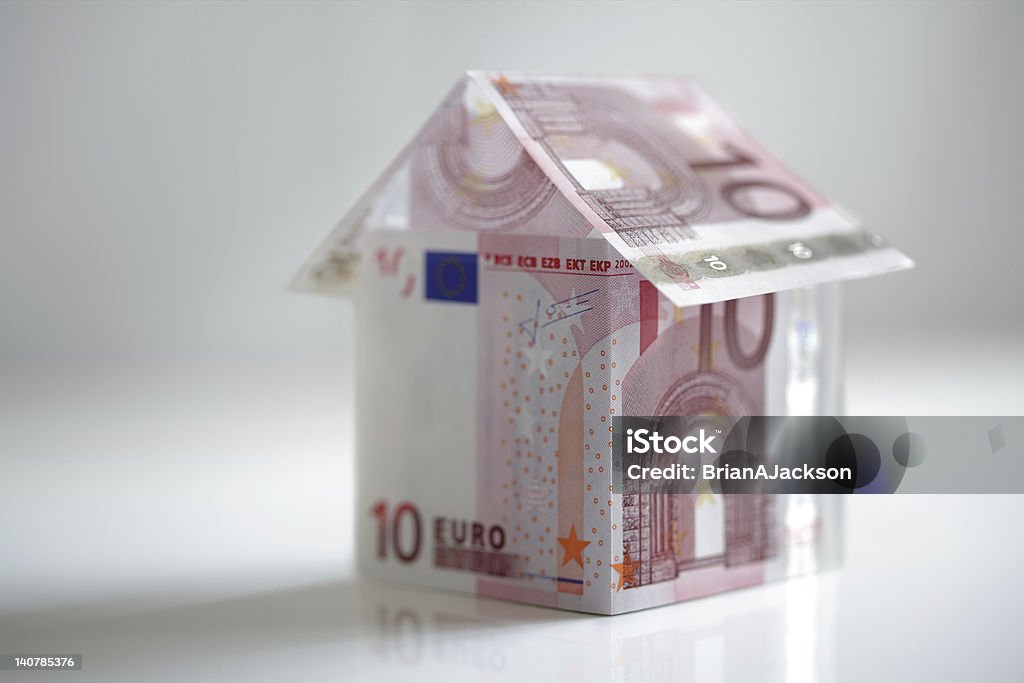 Casa da União Europeia, a moeda - Foto de stock de Aluguel de casa royalty-free