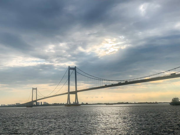 istock Across the bridge over the river 1407861005