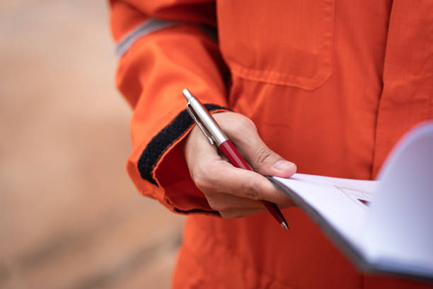 istock Review and audit document in safety inspection. 1407863331