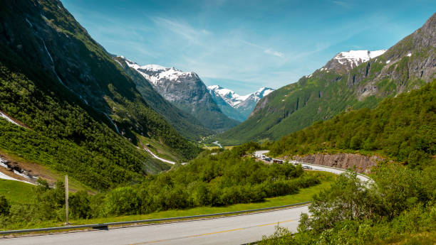 istock Scenic mountain road in the western Norway 1407867528