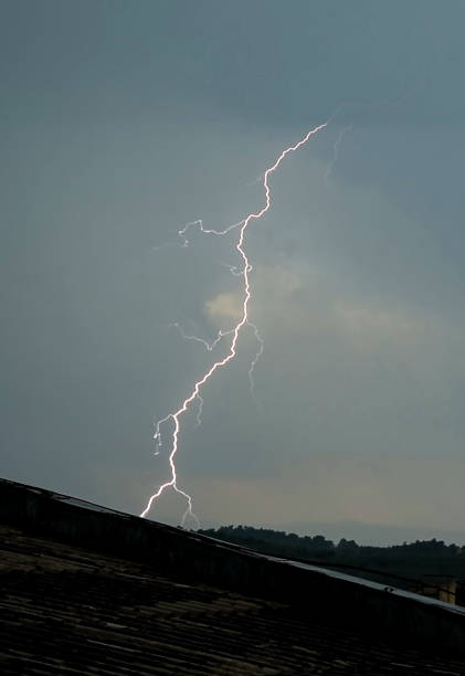 istock Thunder, flash of lightning on a rainy day. 1407868720