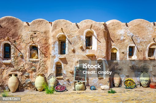 istock Ksar Ouled Debbab is a fortified granary in Tataouine Governorate - southern Tunisia - Africa 1407872611
