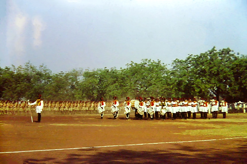 Accra, Ghana - 6th March 1959: Soldiers of the newly formed Ghana Regiment on parade on Independence Day in Accra, Ghana, 6 March 1959