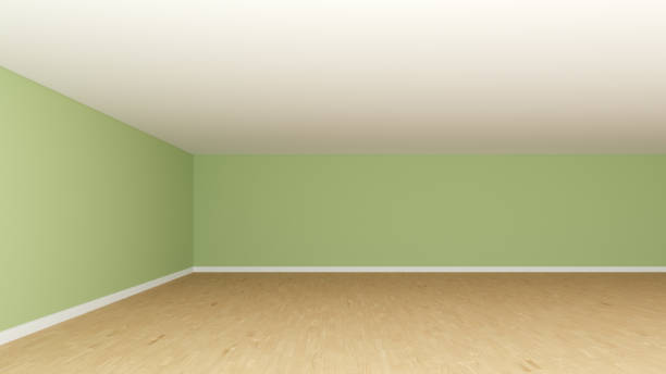 istock Beautiful Interior Corner with Light Green Walls, Frontal View. Interior Concept 1407873454
