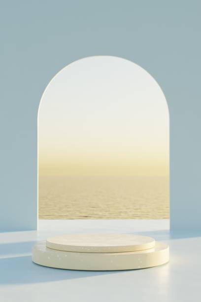 istock 3d podium with copy space for product display presentation. 1407874069