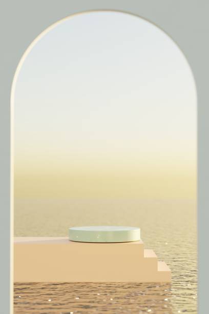 istock 3d podium with copy space for product display presentation. 1407874071