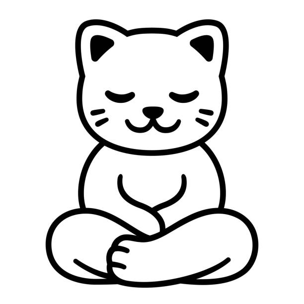 44 Cartoon Cat Sitting On The Floor Illustrations & Clip Art - iStock