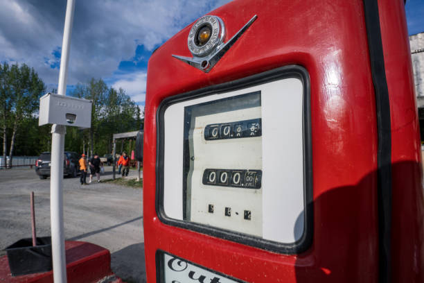 Old gas station, Marnay, Haute-Saone, France
