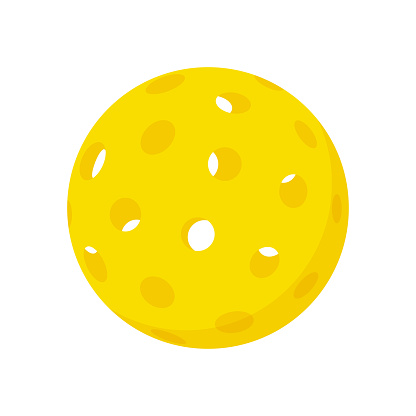 Ball for pickleball isolated vector illustration on white background