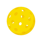 istock Ball for pickleball isolated vector illustration on white background 1407880596