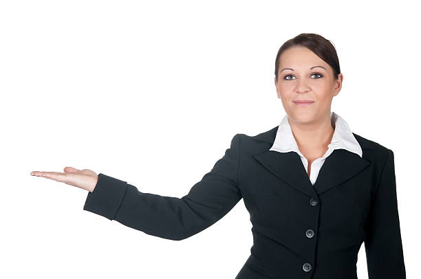 istock businesswoman presented 140788236