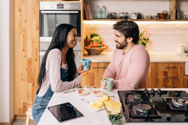 istock Multi-Ethnic Couple at Home 1407882604