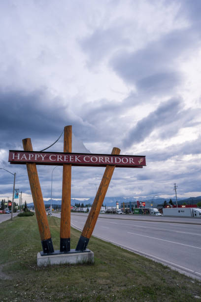 Happy Creek Corridor Hinton, Alberta, Canada Happy Creek Corridor Hinton, Alberta, Canada hinton alberta stock pictures, royalty-free photos & images