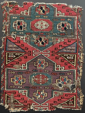 Early 19th Century Konya Rug Fragment, Ottoman Empire, Turkey.  Carpet.