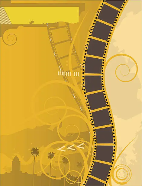 Vector illustration of movie poster - filmstrip