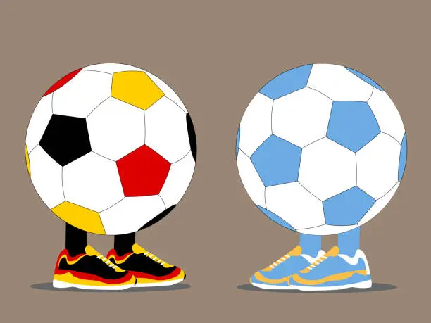 Vector illustration of Germany vs Argentina