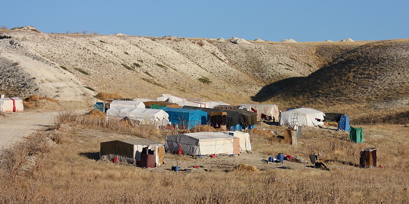 migrant tents