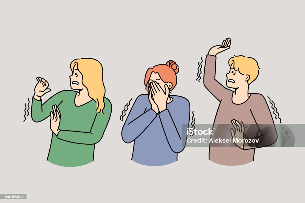 Panic Quick Draw People In Panic Feeling Terrified Stock Illustration - Download Image ...