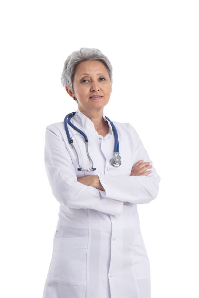 istock Asian doctor with folded arms 1407895501