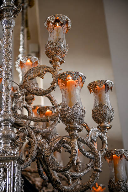 istock Tail candlesticks in the passage or throne of Holy Week 1407897187