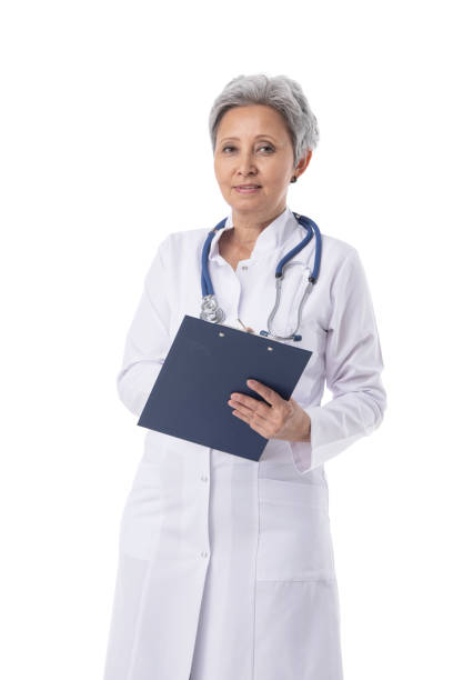 istock Female medical doctor with folder 1407897536