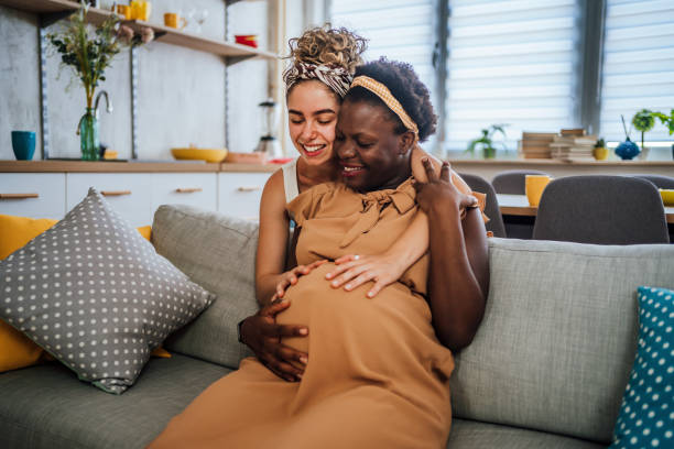 istock Lesbian couple expecting a baby 1407898598