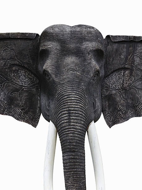 istock Wooden elephant isolated with clipping path 140790037