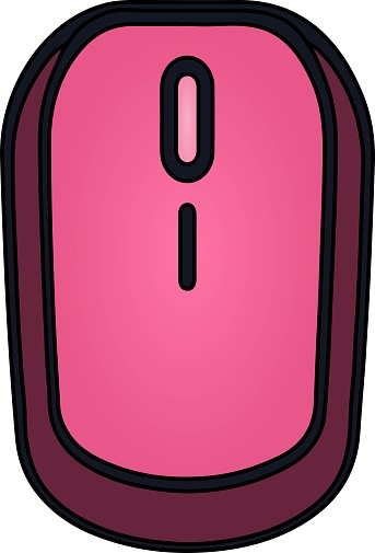 Pink Mouse Cartoon Computer The Illustration Of The Pink Computer Mouse A Handheld Pointing Device ...