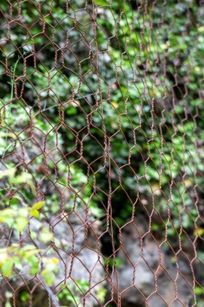 istock Natural rock with mesh to protect against landslides dangerously sliding down the cliff. Rockfall and falling stones protection 1407902721