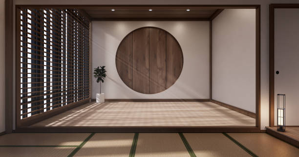istock yoga interior design,cleaning minimalist room japan style. 3D rendering 1407903425