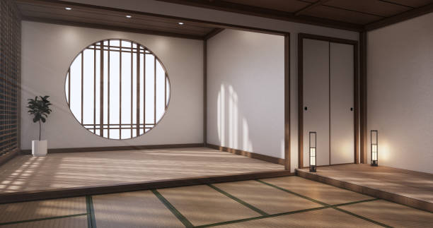 istock yoga interior design,cleaning minimalist room japan style. 3D rendering 1407903461