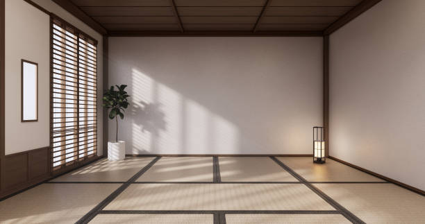 istock yoga interior design,cleaning minimalist room japan style. 3D rendering 1407903498