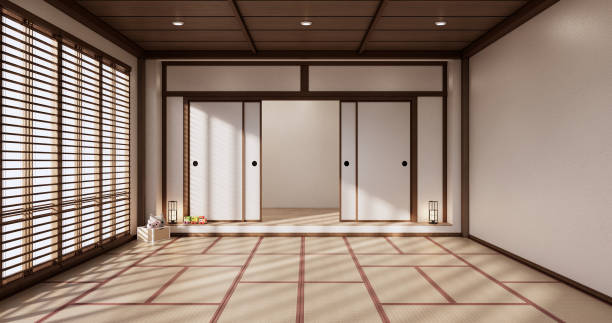 istock yoga interior design,cleaning minimalist room japan style. 3D rendering 1407903542