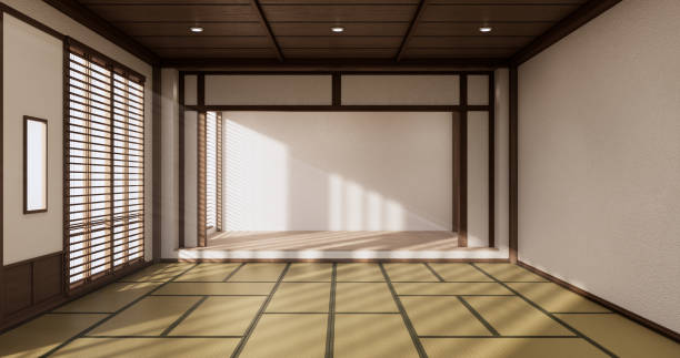 istock yoga interior design,cleaning minimalist room japan style. 3D rendering 1407903558