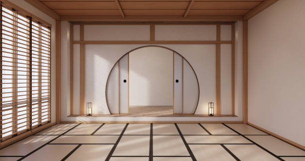 istock yoga interior design,cleaning minimalist room japan style. 3D rendering 1407903570