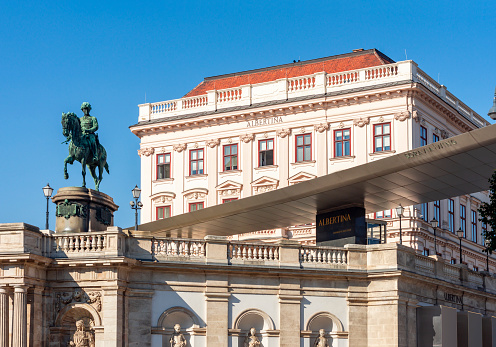 Vienna, Austria - October 2021: Albertina museum in Vienna