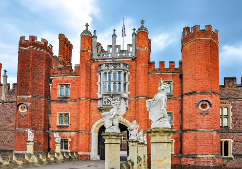 London, UK - April 2018: Hampton Court Palace in Richmond