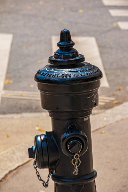 Retro hydrant column on a sunny day on the street in the old town of Vienna. Vienna, Austria - 06.13.2022: Retro hydrant column on a sunny day on the street in the old town of Vienna. old fashioned well hand pump stock pictures, royalty-free photos & images