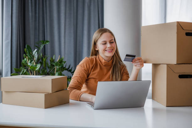 istock Online shopping addict 1407914746