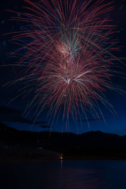 istock Fireworks display by lake in Colorado for July 4th Independence day celebration 1407914971