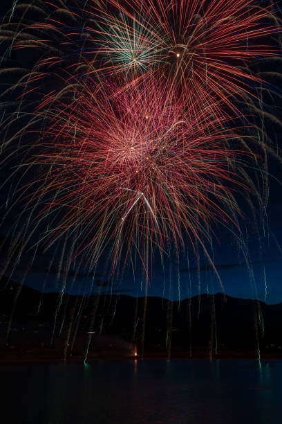 istock Fireworks display by lake in Colorado for July 4th Independence day celebration 1407915831