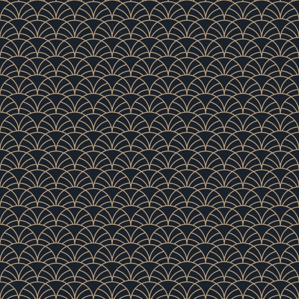 Vintage Art Deco Seamless Pattern. Geometric decorative texture. Vintage Art Deco Seamless Pattern. Geometric decorative texture, vector illustration art deco stencils stock illustrations
