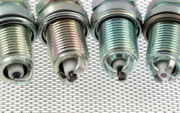 different types of spark plugs stock photo