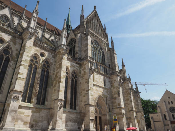 Regensburg, Germany - Circa June 2022: Regensburger Dom aka St Peter cathedral church