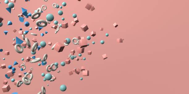 istock 3D render of flying geometric spheres 1407931634