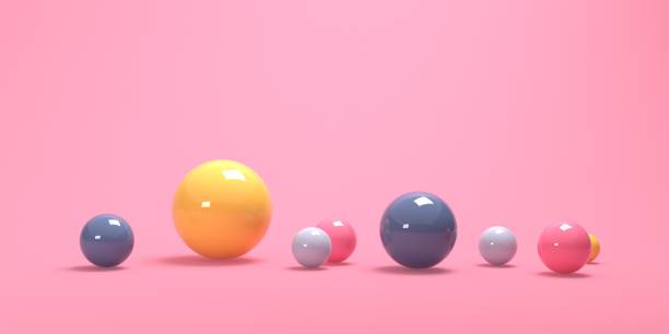 istock 3D render design of different size of spheres 1407931707