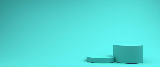istock Abstract 3D render of cylinder podiums 1407931713