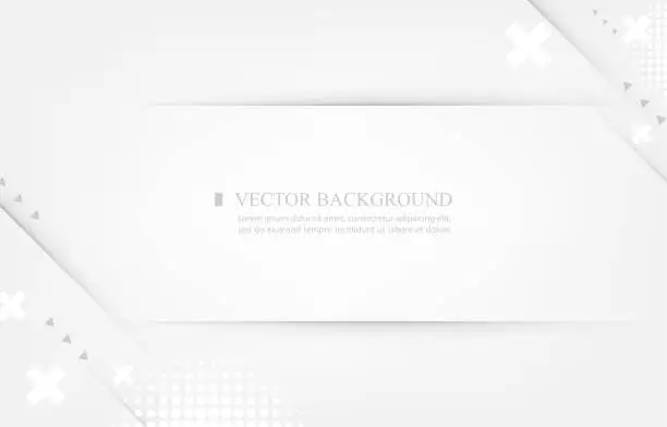 Vector illustration of Abstract white vector wallpaper.shadow layer concept.medical white background